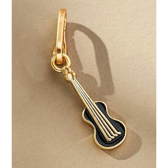 Clare V. Jewelry - CLARE V Guitar Charm Womens Ones SIze Gold Plated Brass Black NEW